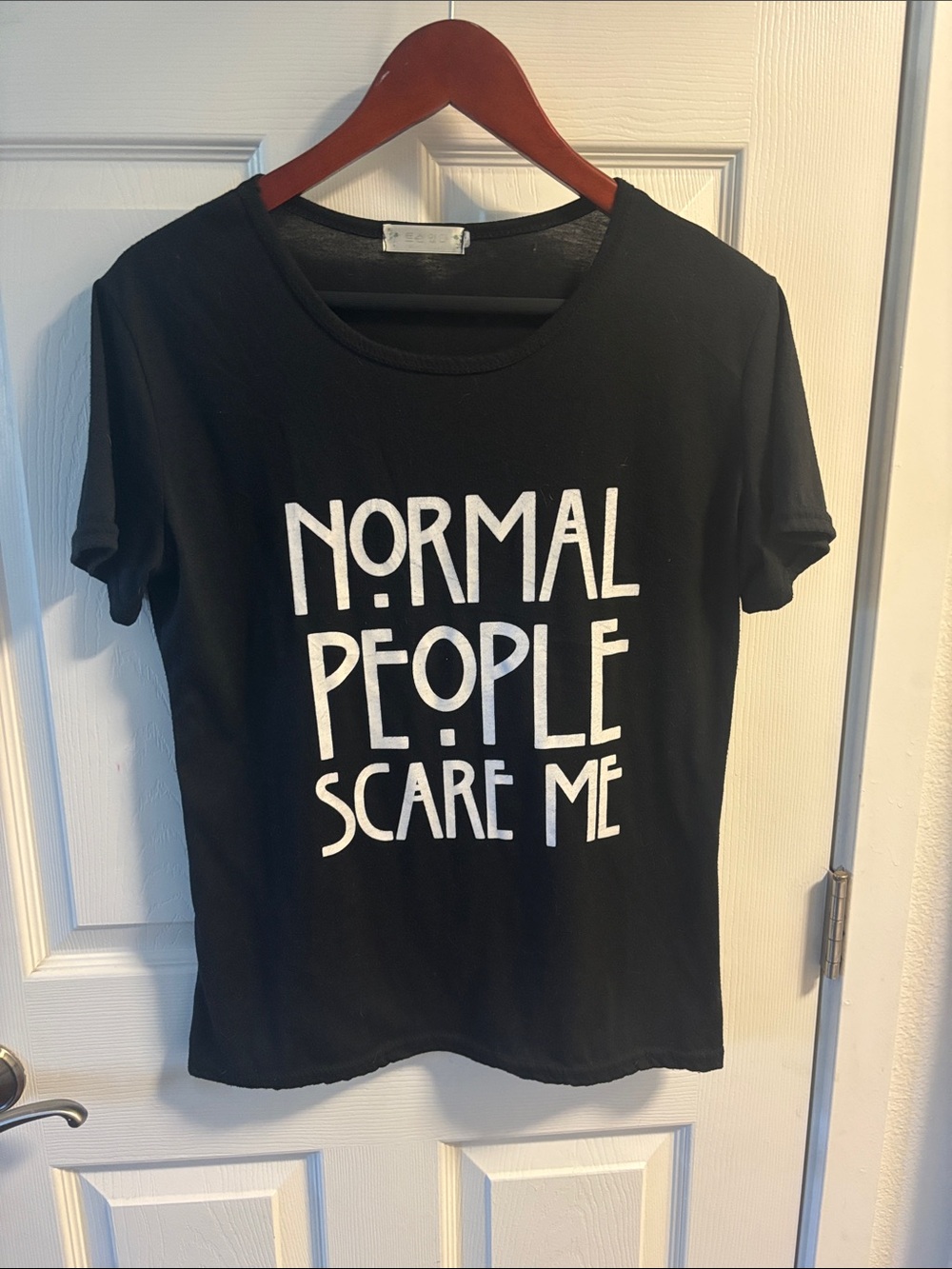 Black Graphic Tee - "Normal People Scare Me"